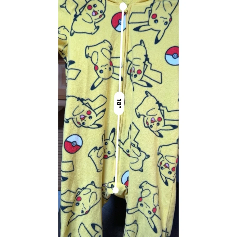 Pokemon Boys Pajama One Piece Yellow Size 6 7 - Picture 7 of 9